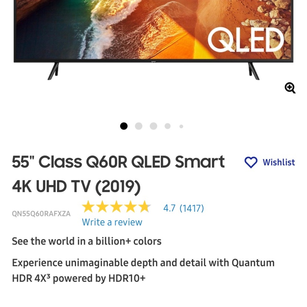 55” Class Q60R QLED Smart 4K UHD TV (2019)